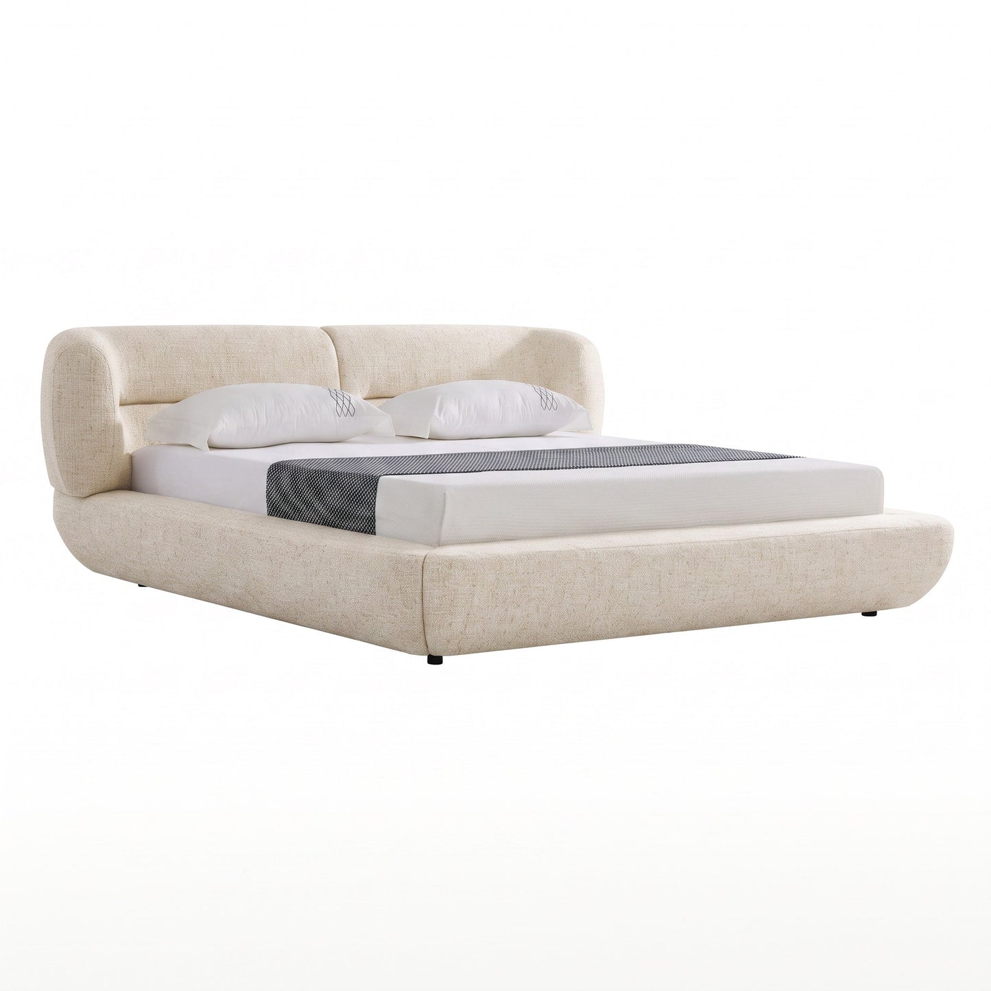 Château Modern Cream Fabric Bed Frame