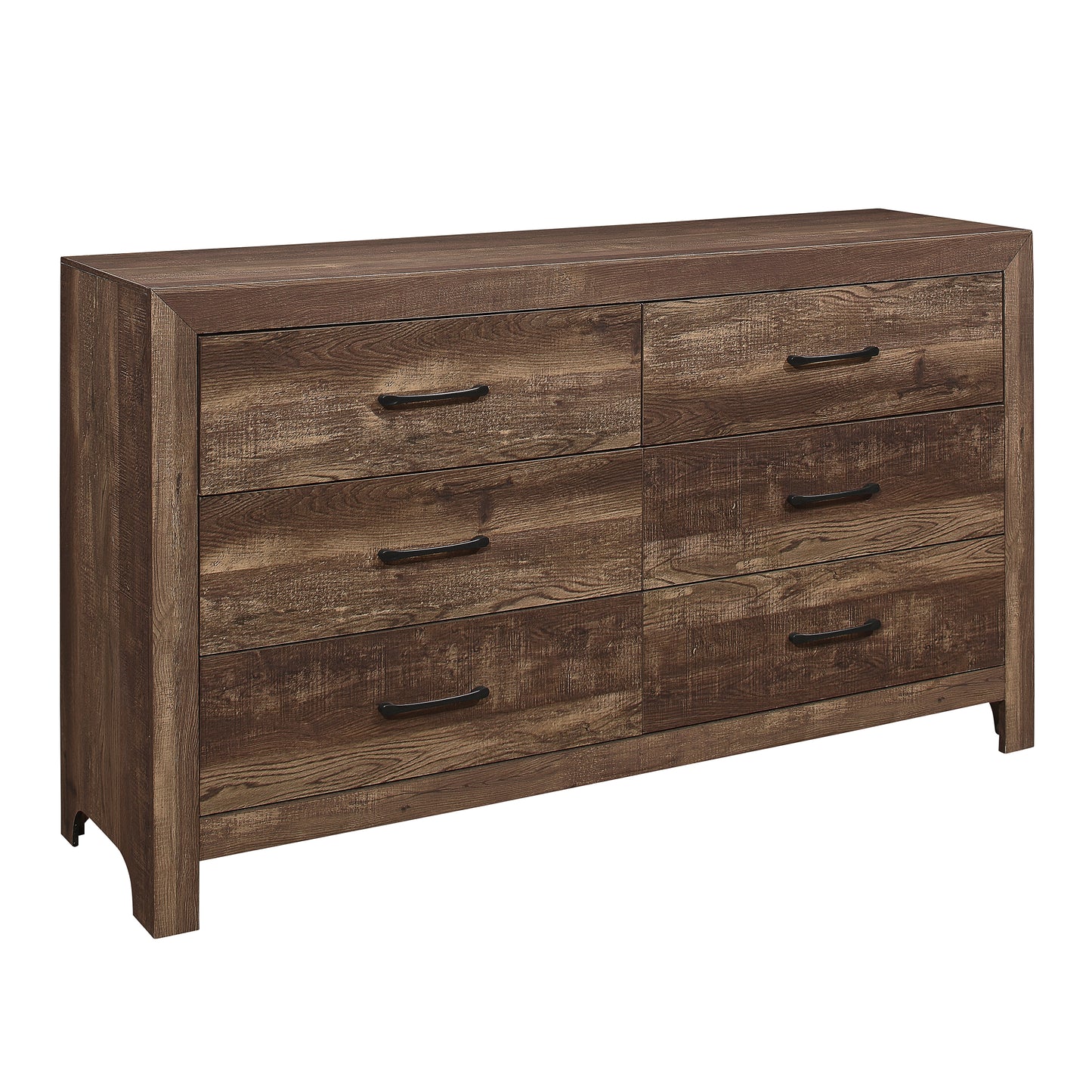 Doncic Brown 3 PC Full Size Bedroom Set - Full Bed Frame - Dresser - Nightstand