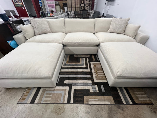 Ultimate Dreamscape 140" U-shaped Feather Cloud Sectional Sofa