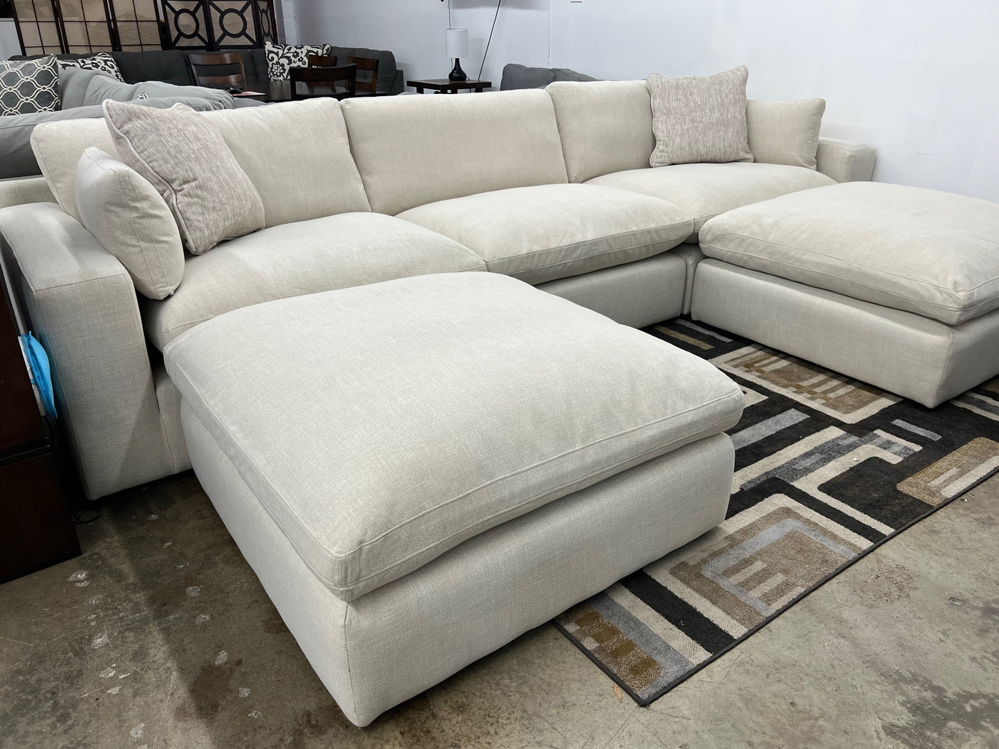 Ultimate Dreamscape 140" U-shaped Feather Cloud Sectional Sofa