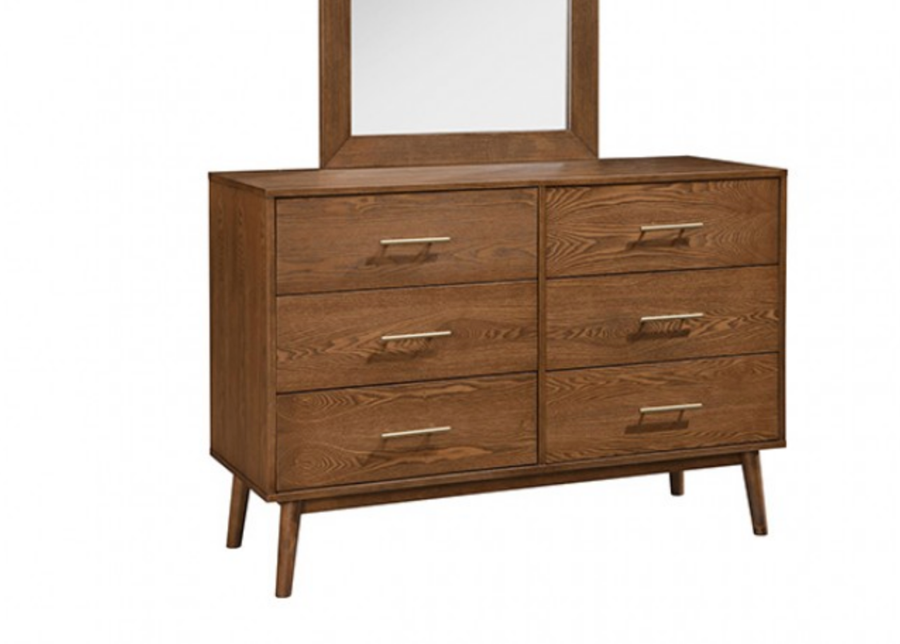 Trevor 6 Drawer Mid Century Modern Dresser