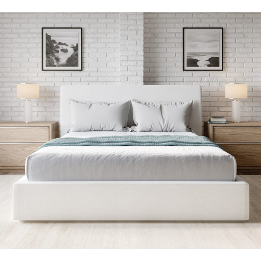 Jesse White performance fabric bed, front view