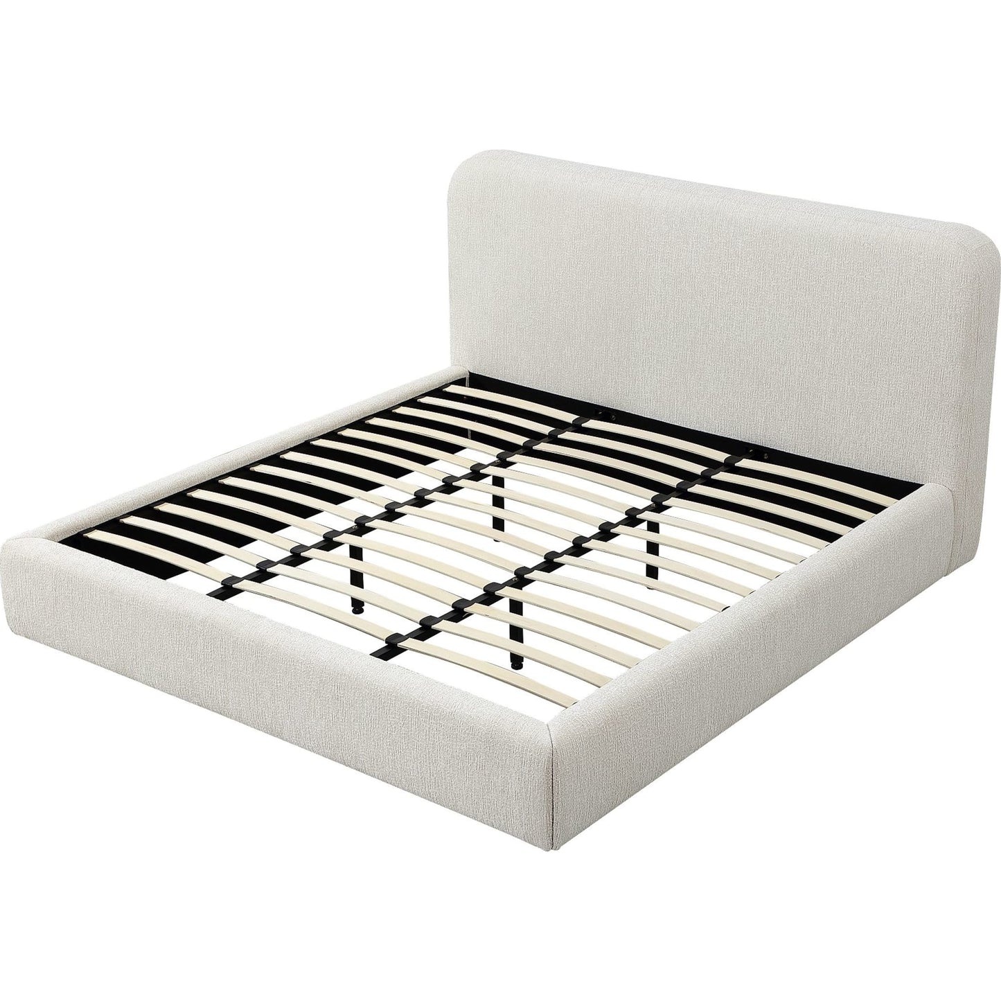 Mamu bed frame with slats and center rail support