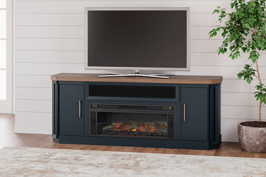 Mueble para TV Landocken de 83" con chimenea eléctrica