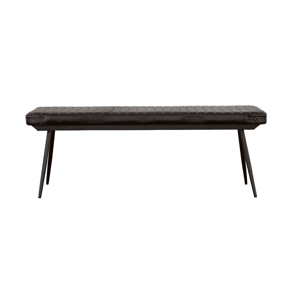 Partridge Cushion Bench Espresso and Black