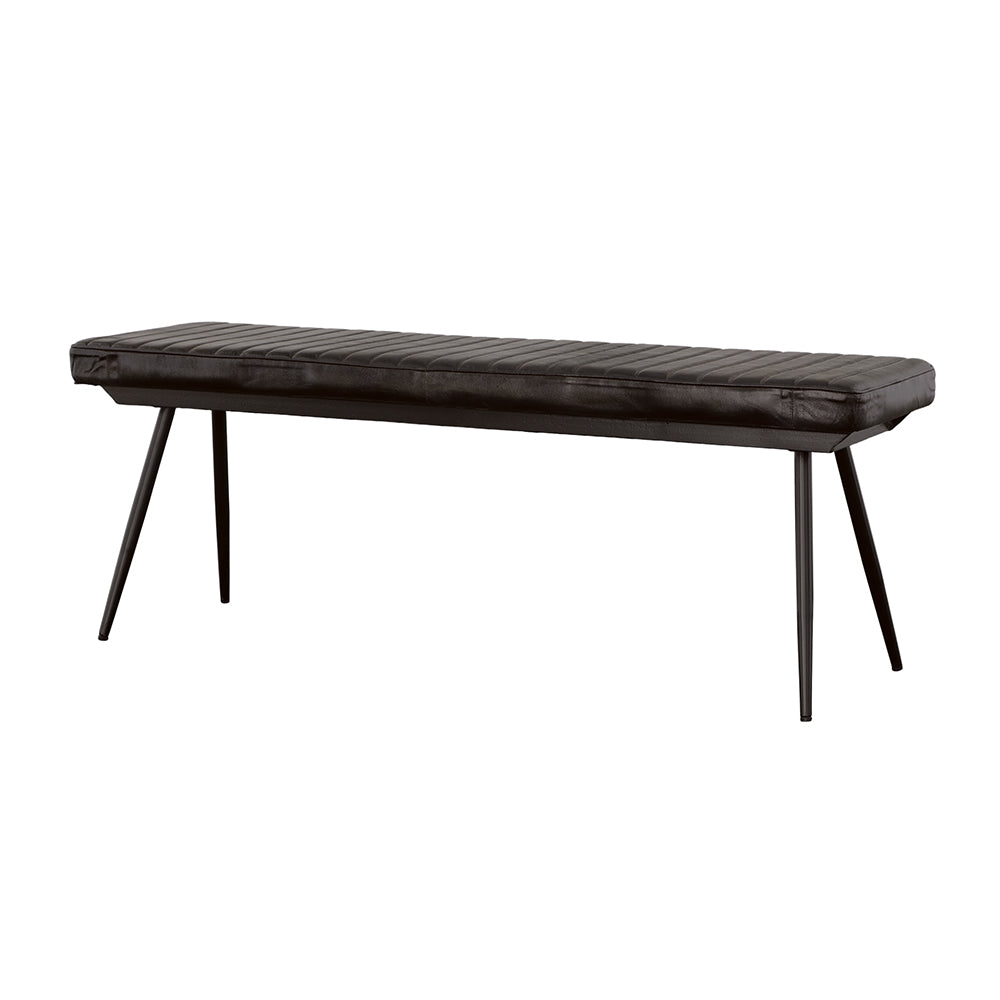 Partridge Cushion Bench Espresso and Black