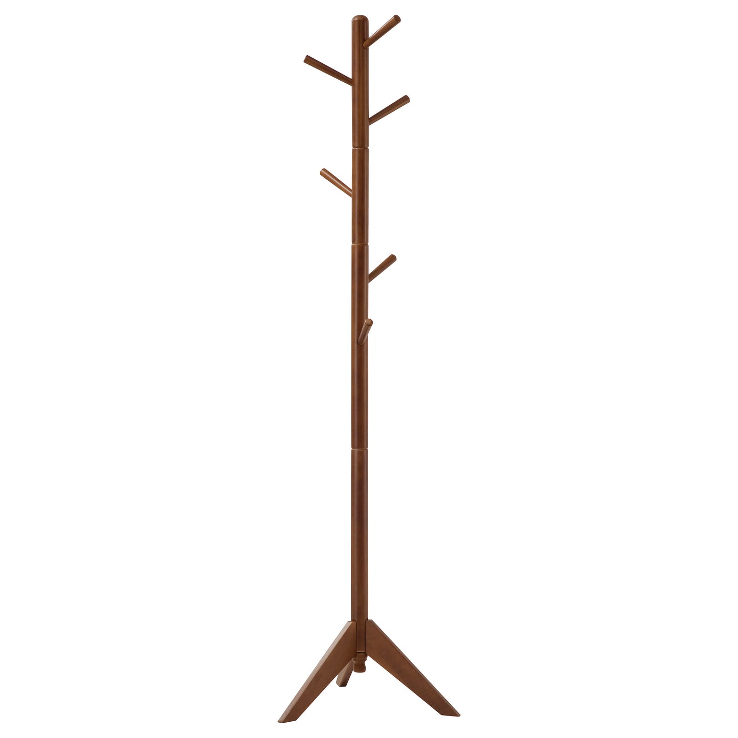 Devlin Coat Rack with 6 Hooks Walnut