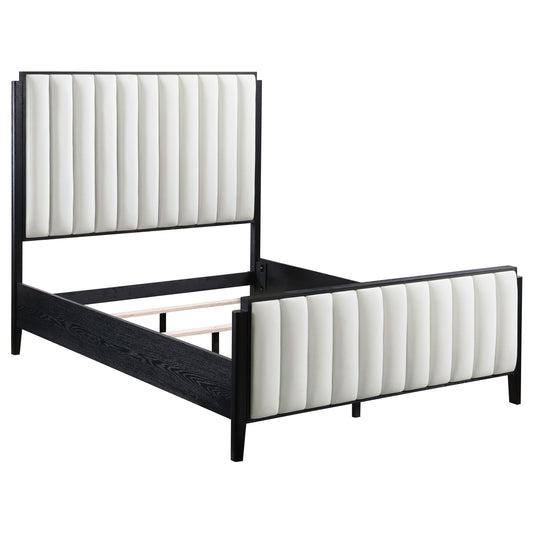 Cama King tapizada Brookmead de 60 pulgadas, color negro