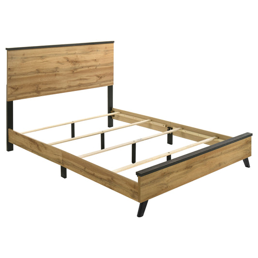 Cama Kaywood Queen de 52 pulgadas con paneles de pino natural