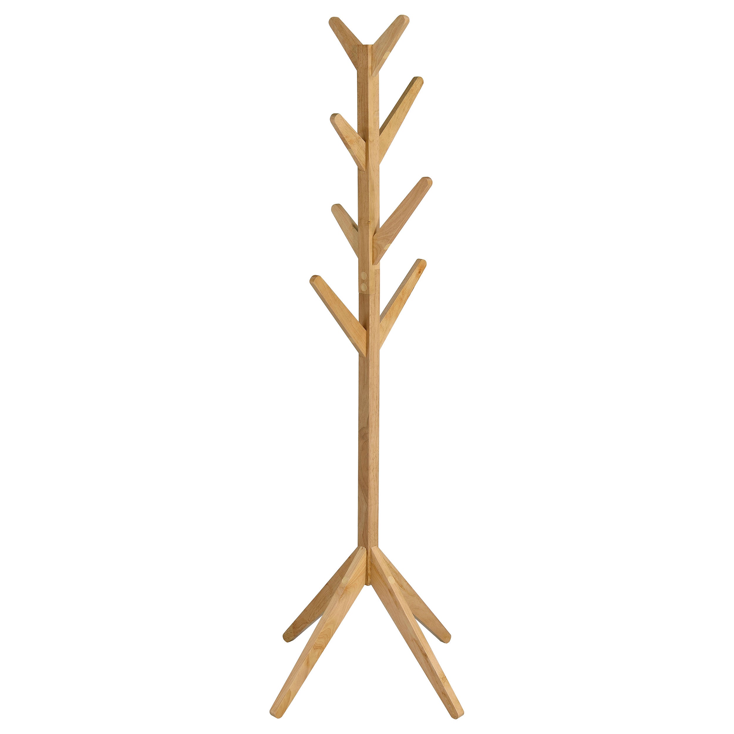 Margaret Solid Wood Coat Rack Clothing Hanger Natural Oak – Just