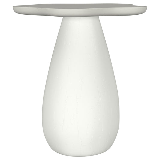 Mesa auxiliar Perth de 20 pulgadas con tablero en forma de nube, color blanco roto
