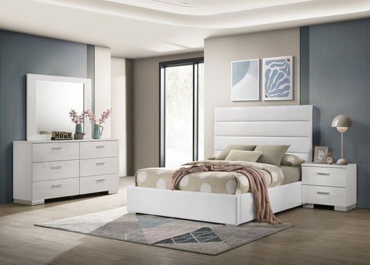 Felicity 4-piece Twin Bedroom Set White High Gloss