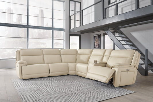 Seccional reclinable eléctrico Double Deal de 6 piezas