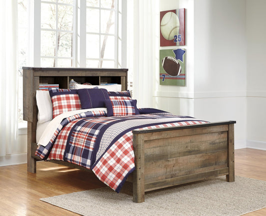 Cama con paneles y librería completa Trinell