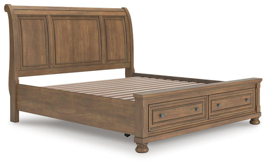 Cama tipo trineo Feddinger King con almacenamiento