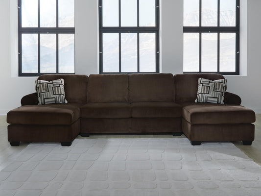 Seccional de 3 piezas Kimlee con chaise longue doble