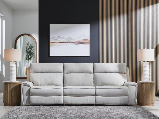 Seccional reclinable eléctrico de 3 piezas Social Pointe