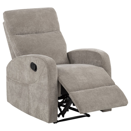 Hamilton Chenille Upholstered Manual Recliner Sand