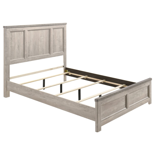 Nevado Farmhouse Eastern King Panel Bed Grey and Weathered Taupe