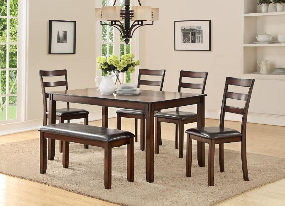 James 6 Piece Espresso Dining Set