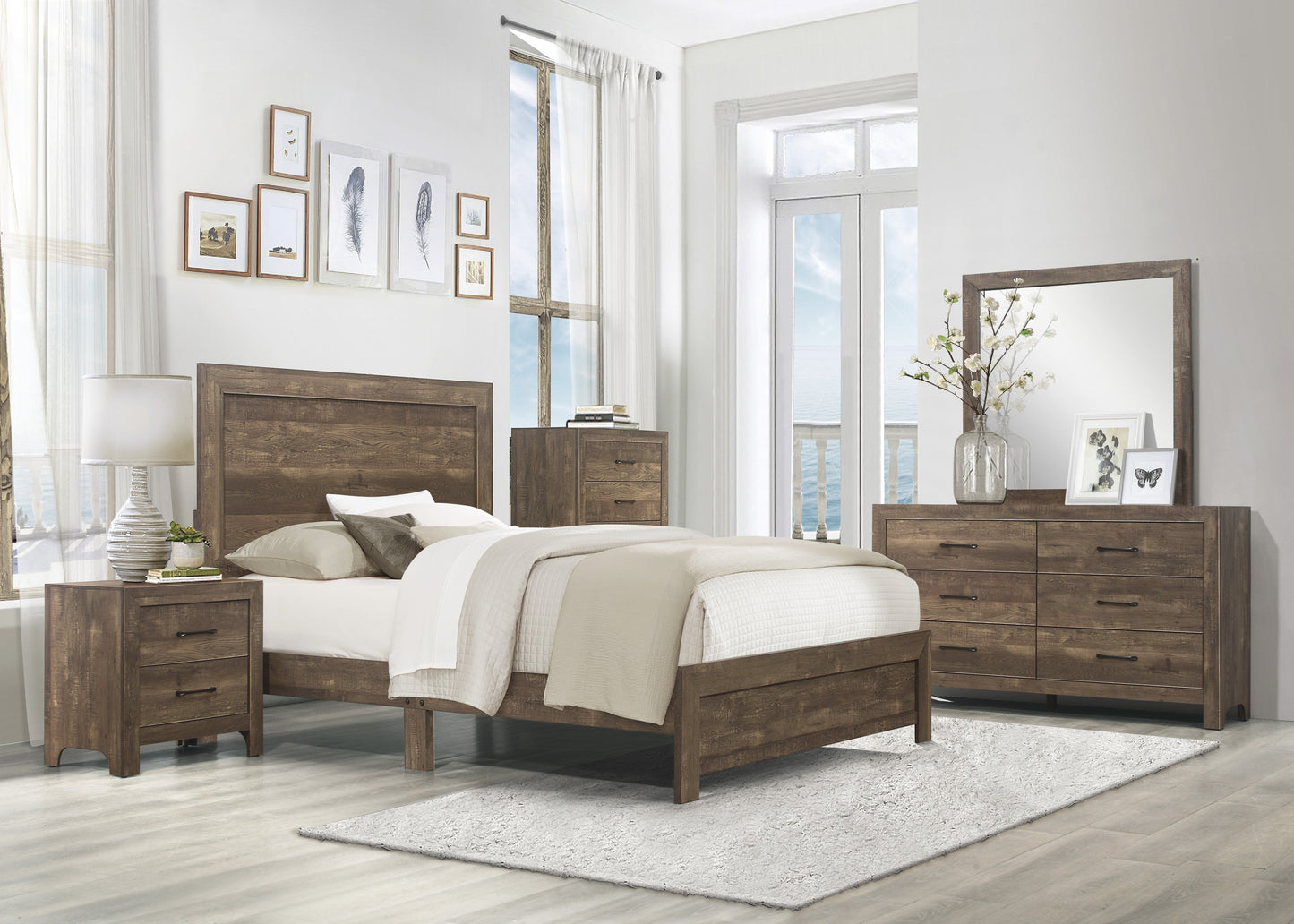 Baker Rustic Style Cal King Bed Frame