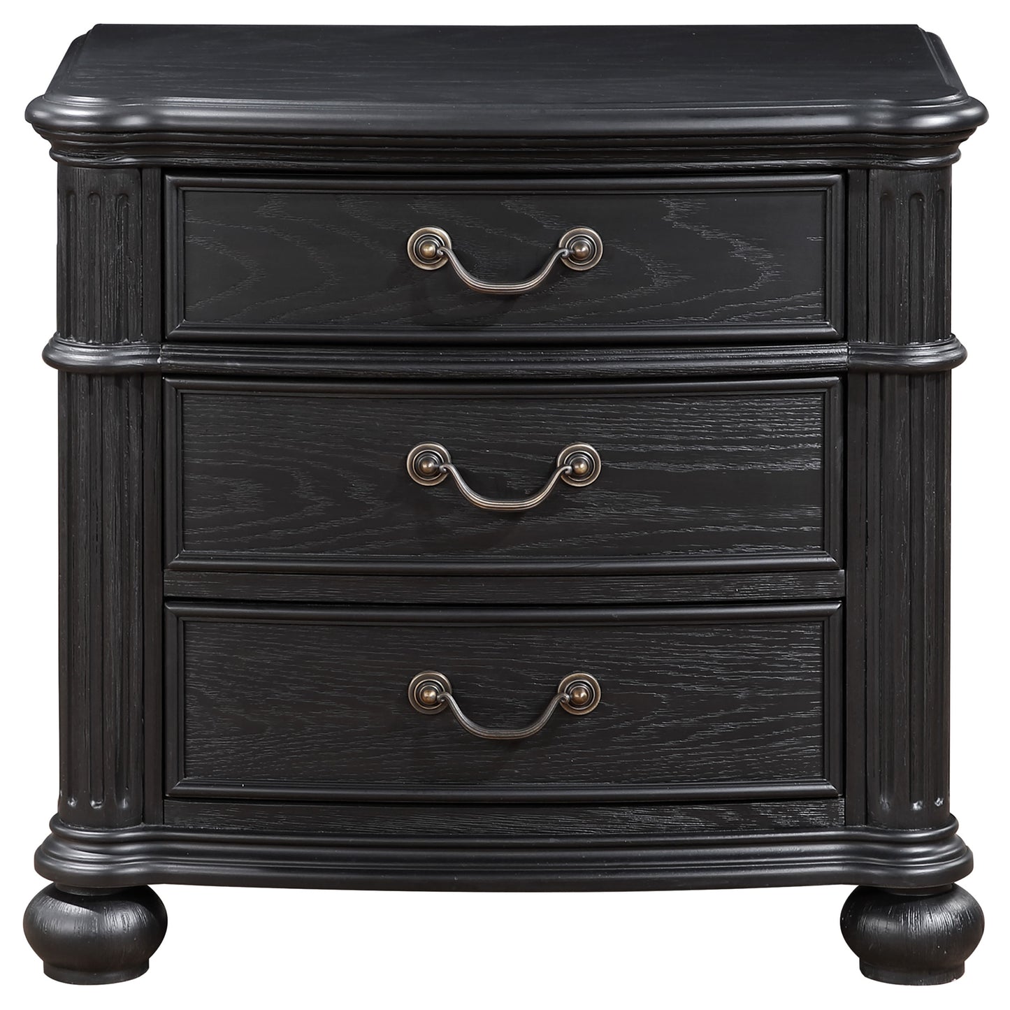 Celina 3-drawer Nightstand Bedside Table Black