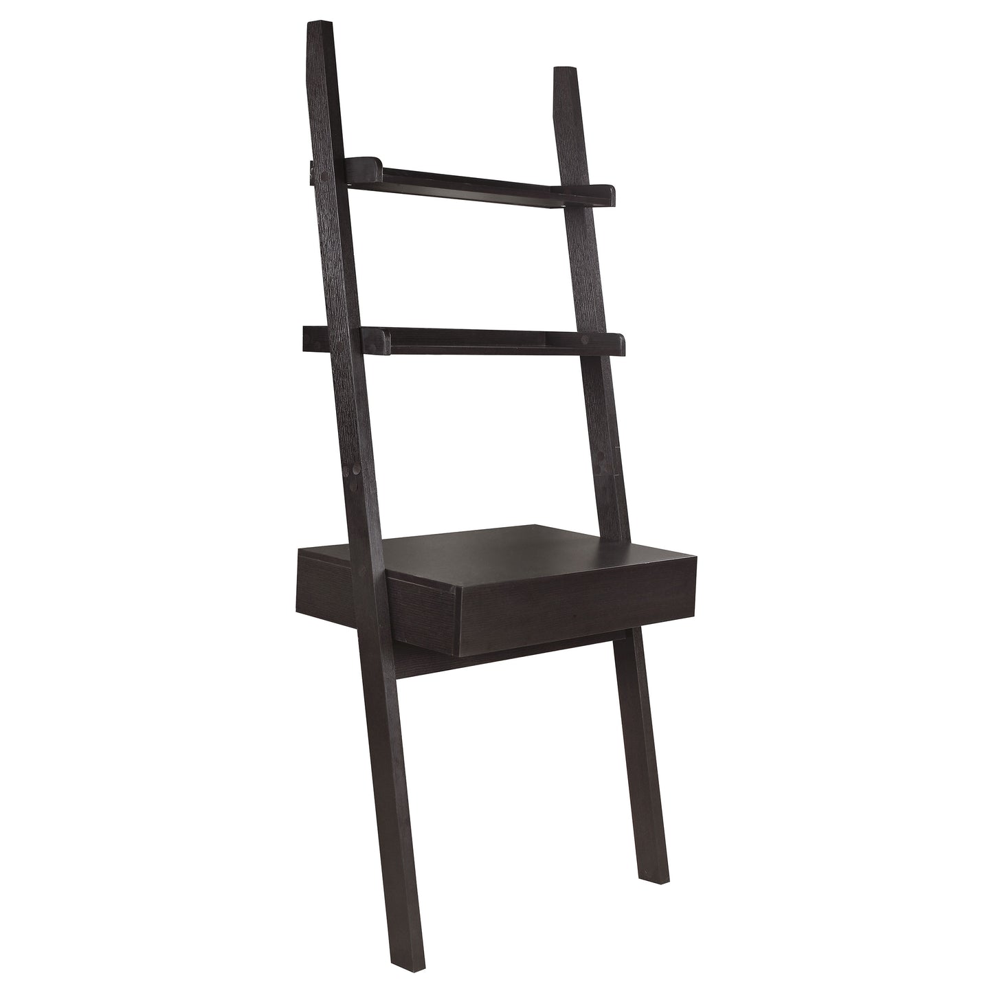 Colella 3-piece 1-drawer Ladder Desk Set Cappuccino