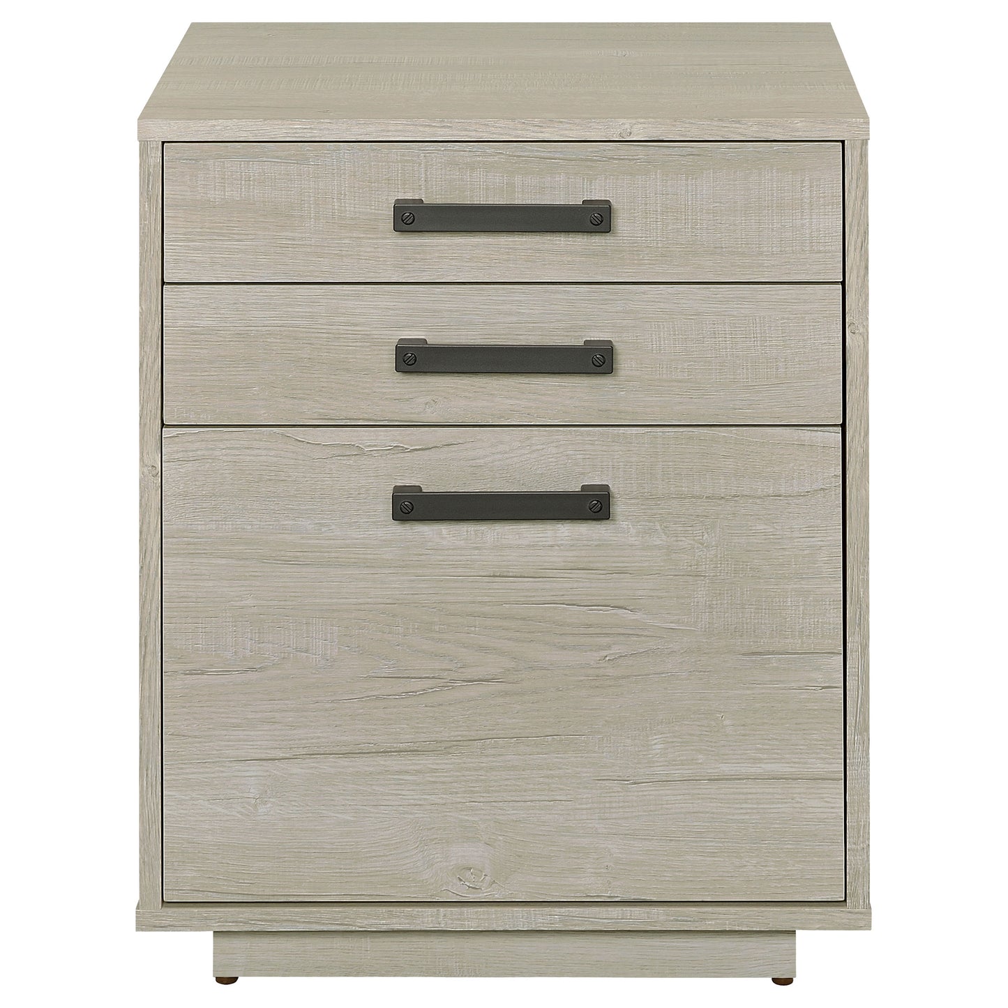 Loomis 3-drawer Square File Cabinet Whitewashed Grey