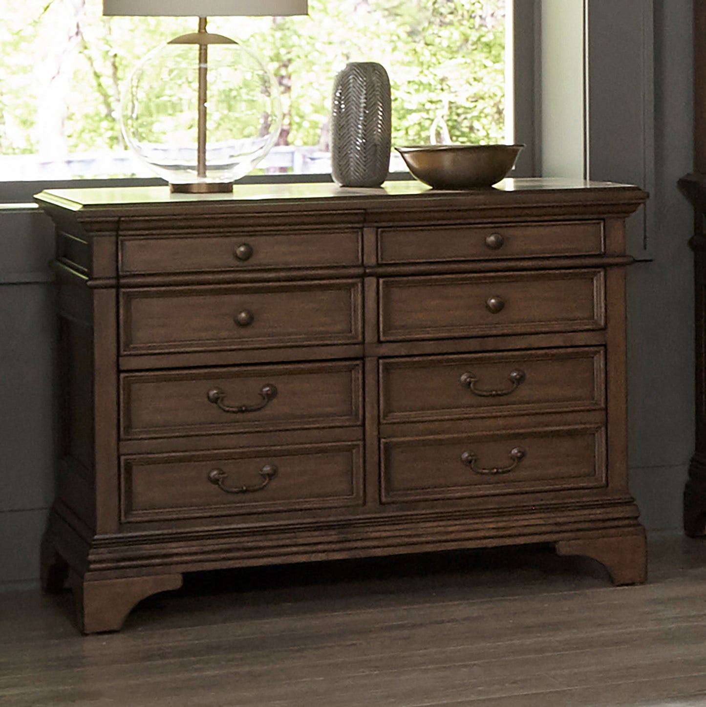 Hartshill 5-drawer File Cabinet Burnished Oak