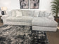 Retro Lounge Ultra Plush Feather Cloud 140” Sectional Sofa