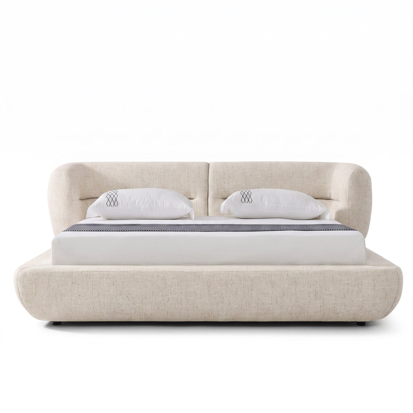 Château Modern Cream Fabric Bed Frame