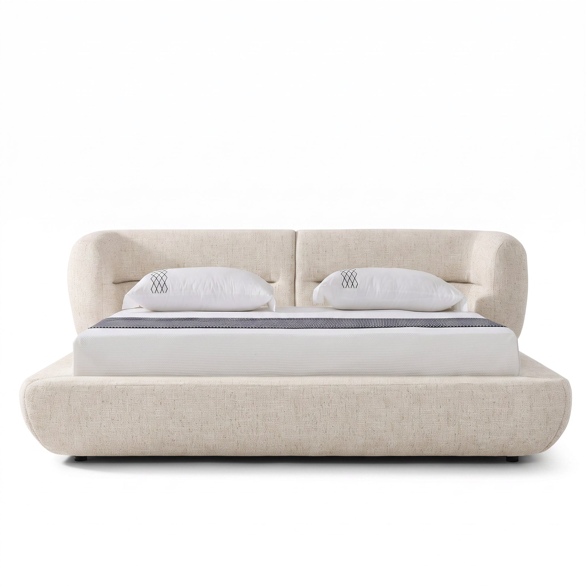 Château Modern Cream Fabric Bed Frame