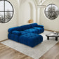 Bellini Velvet 4 Piece Modular Sectional Sofa Couch