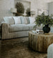 Retro Lounge Ultra Plush Feather Cloud 140” Sectional Sofa — Frost color example