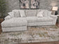 Retro Lounge Ultra Plush Feather Cloud 140” Sectional Sofa — Left Side Facing