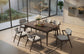 Burton 7 pc mid century modern dining set