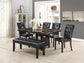 Botika 6 PC Marble Top Dining Room Table Set with Bench