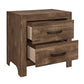 Doncic 4 PC Brown Wood Bedroom Set