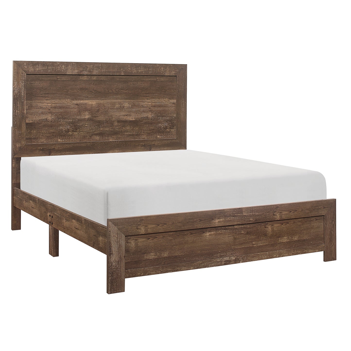 Doncic Brown 3 PC Full Size Bedroom Set - Full Bed Frame - Dresser - Nightstand