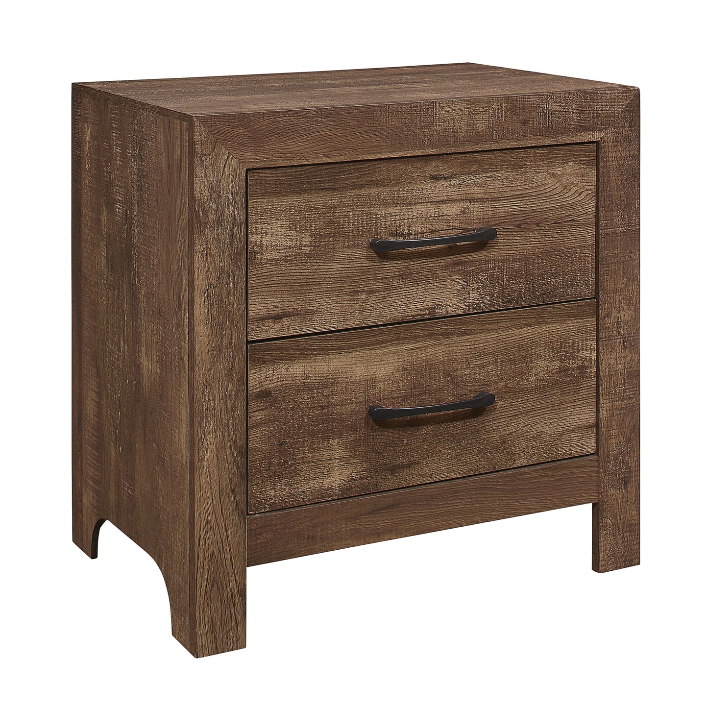 Doncic Brown 3 PC Full Size Bedroom Set - Full Bed Frame - Dresser - Nightstand