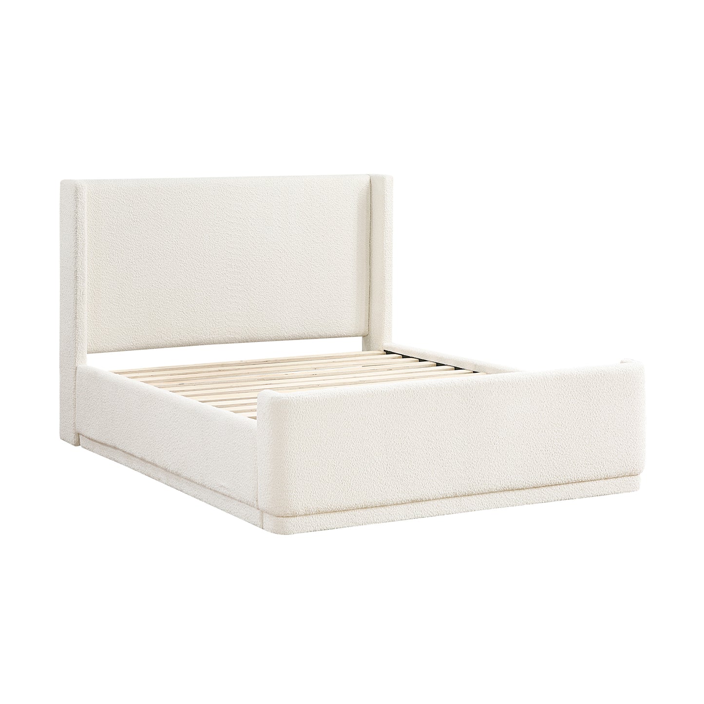 Leyla Cal King Textured Fabric Platform Bed Frame