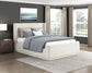 Leyla Cal King Textured Fabric Platform Bed Frame