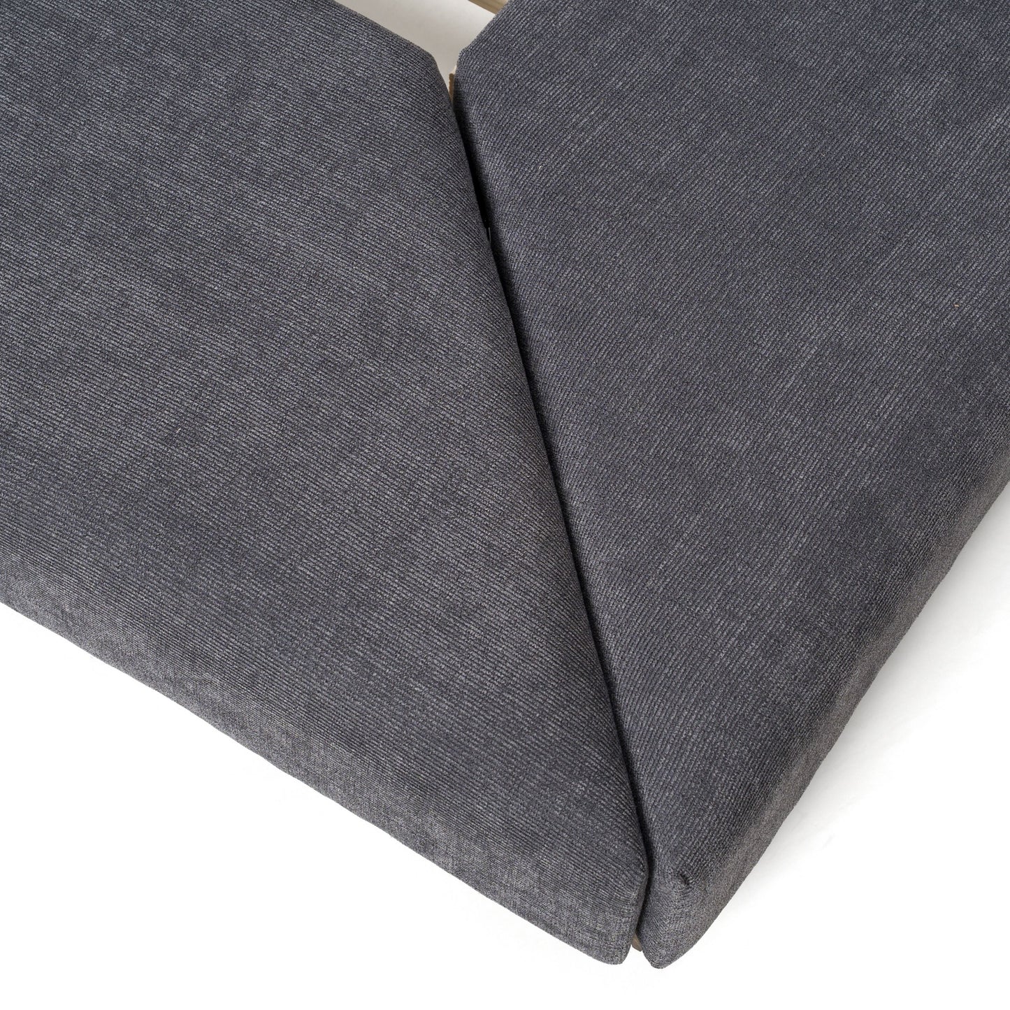 Cal King Dentari Dark Grey and Brown Modern Low Profile Bed Frame