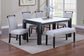 Kelvin 6 PC Marble Top Dining Set with Bench