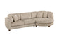 Willis Beige Cord Sectional Sofa Couch