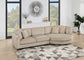 Willis Beige Cord Sectional Sofa Couch