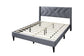 Jamie Grey Velvet Queen Platform Bed Frame