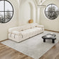 Bellini 3 pc Ivory Velvet Sofa