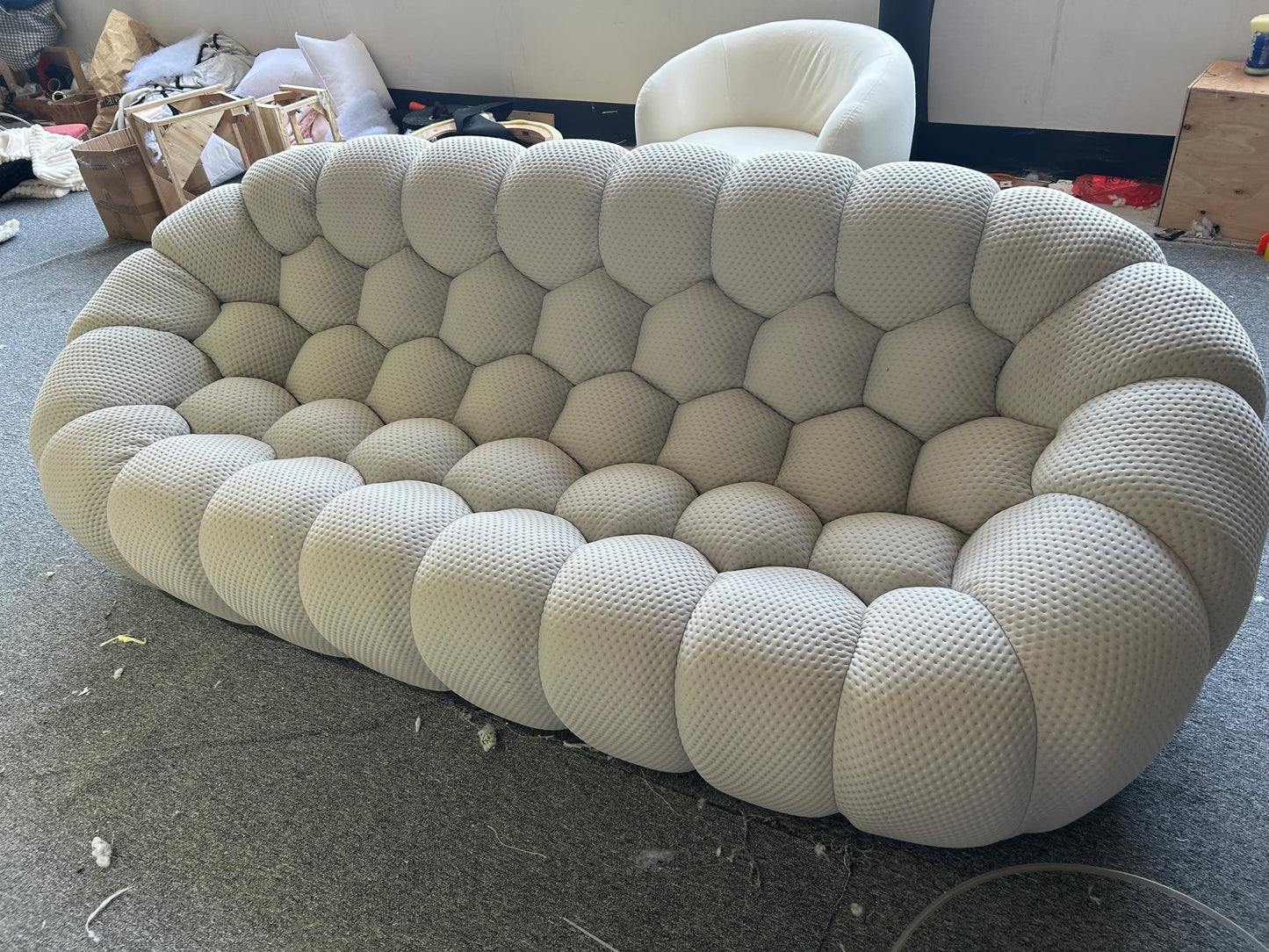 Light Tone Boneless Bubble Couch