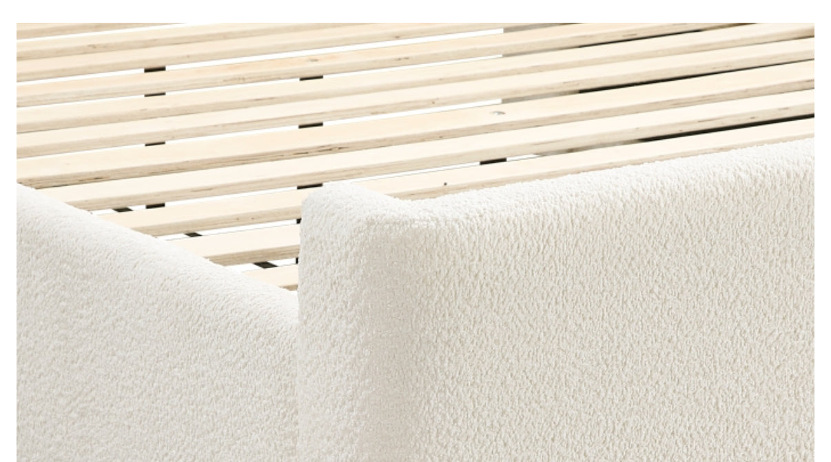 Marco de cama de plataforma de tela Barbara Full